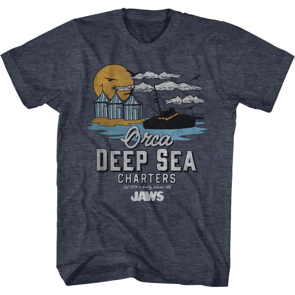 Retro Orca Deep Sea Charters Jaws Tshirt